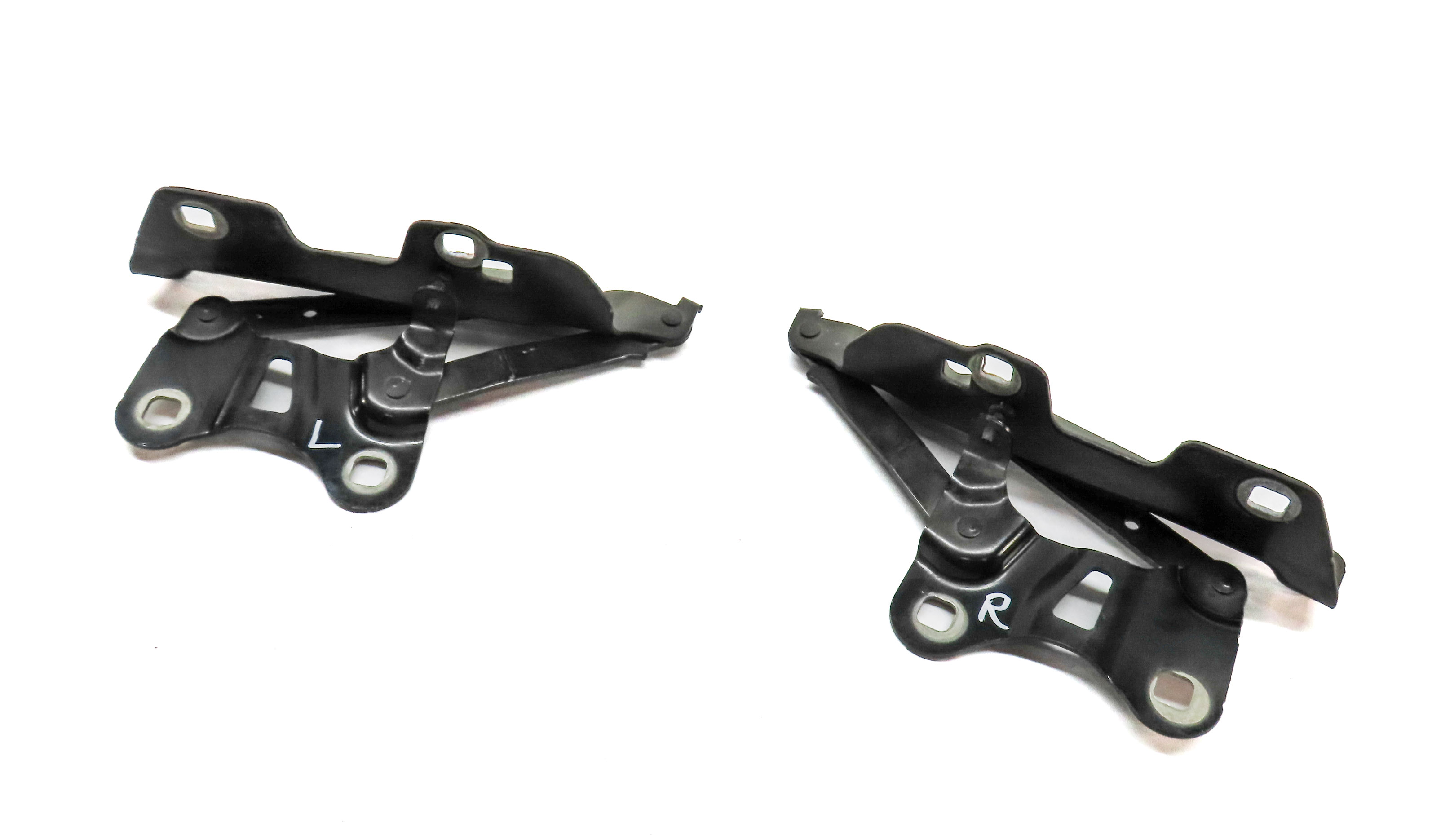 2013-2022 RANGE ROVER SPORT (L405 L494) LEFT & RIGHT HOOD HINGE SET (BLACK) — exact item pictured